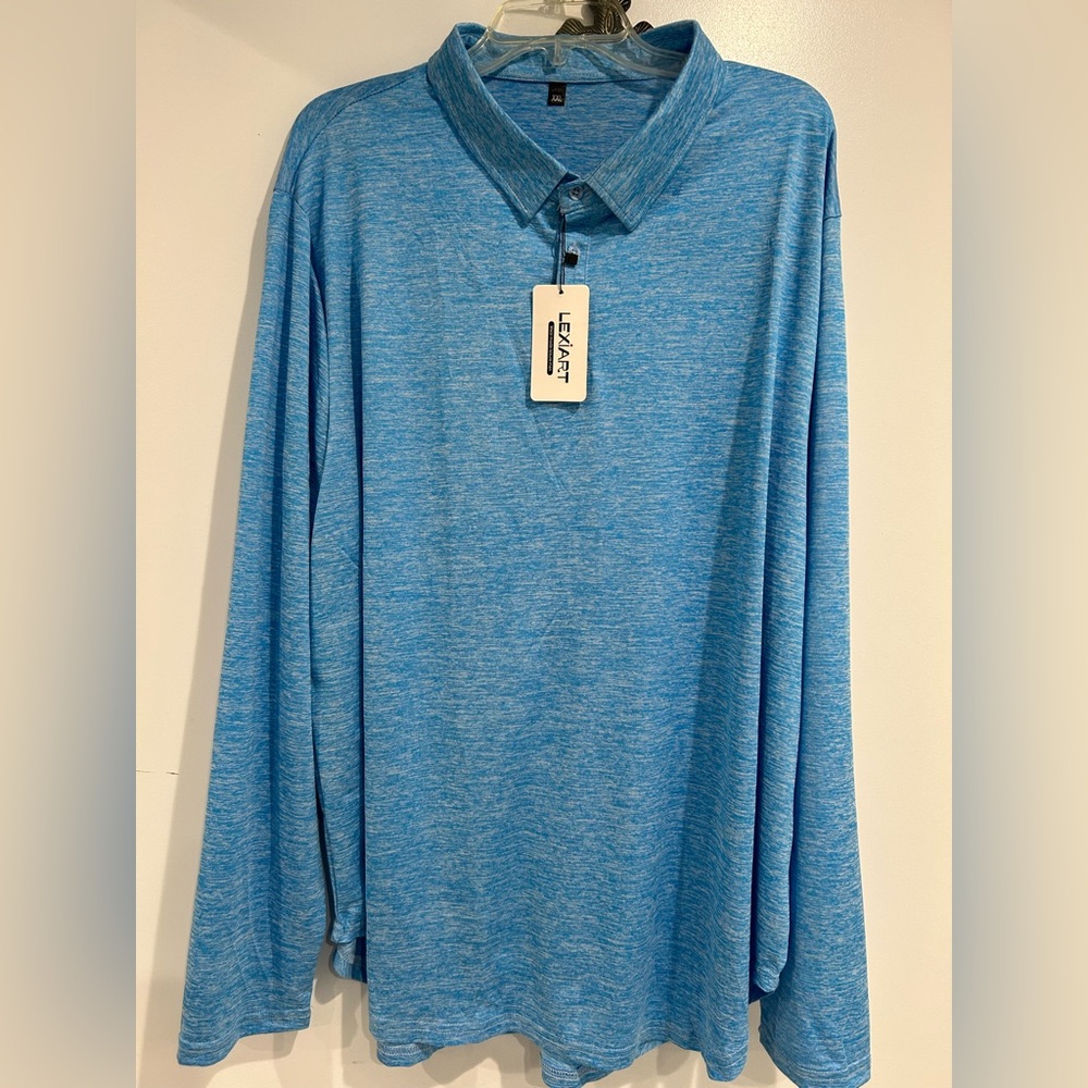 Lexiart  long sleeve men’s polo NWT
